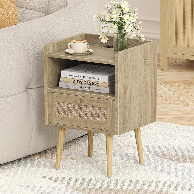 MECHYIN Night Stand Set 2, Nightstands Set of 2 - Image 6