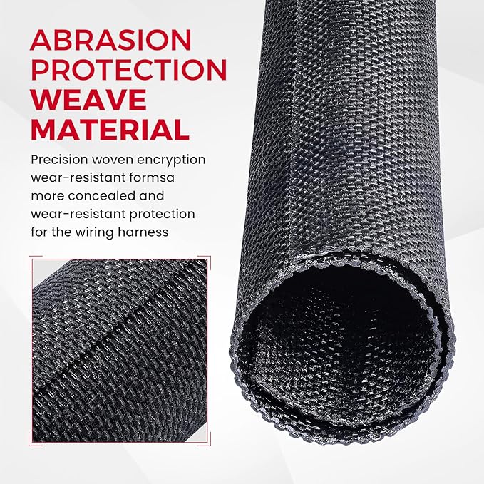 Sonoreboom Cord-Protector Wire Loom Tubing Split Braided Sleeves Used to Wrap and Protect Wires & Organize Cables & Hide and Conceal Harness (5/16" - 54 Feet)