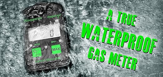 Sensorcon Industrial CO Carbon Monoxide Monitor with Visual, Audible and Vibrating Alerts, Waterproof
