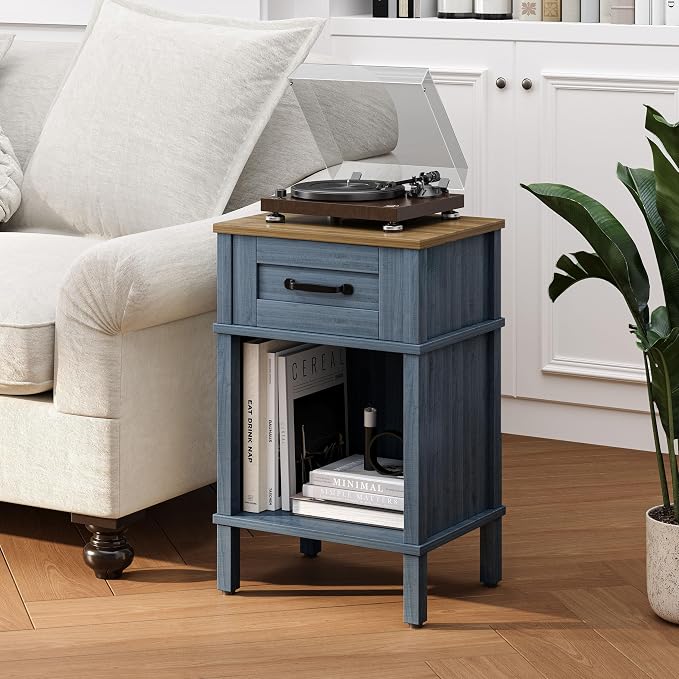 Blue Nightstand, Small Night Stand, Farmhouse Night Stands - Image 7