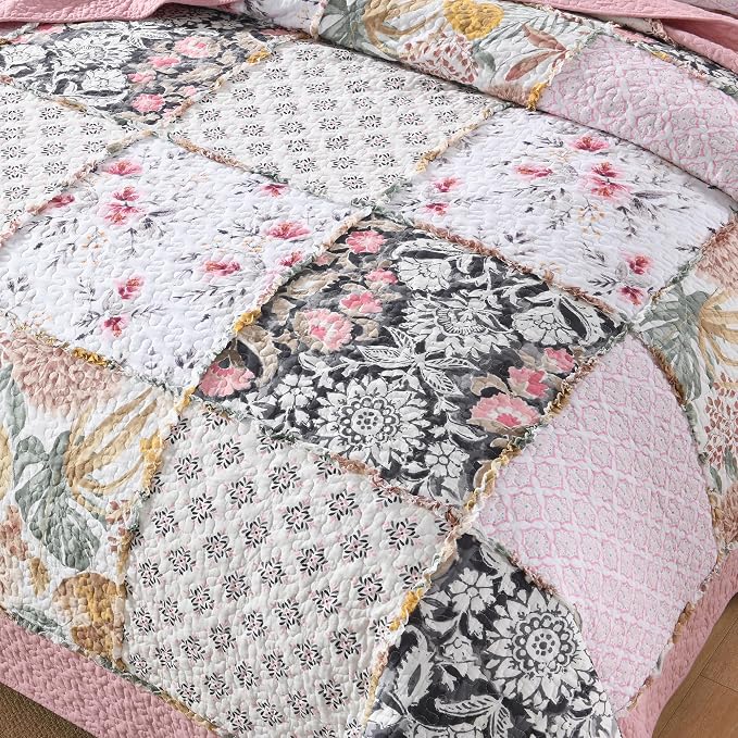 Etwel 100% Cotton Patchwork Queen Size Quilt Set - Image 8