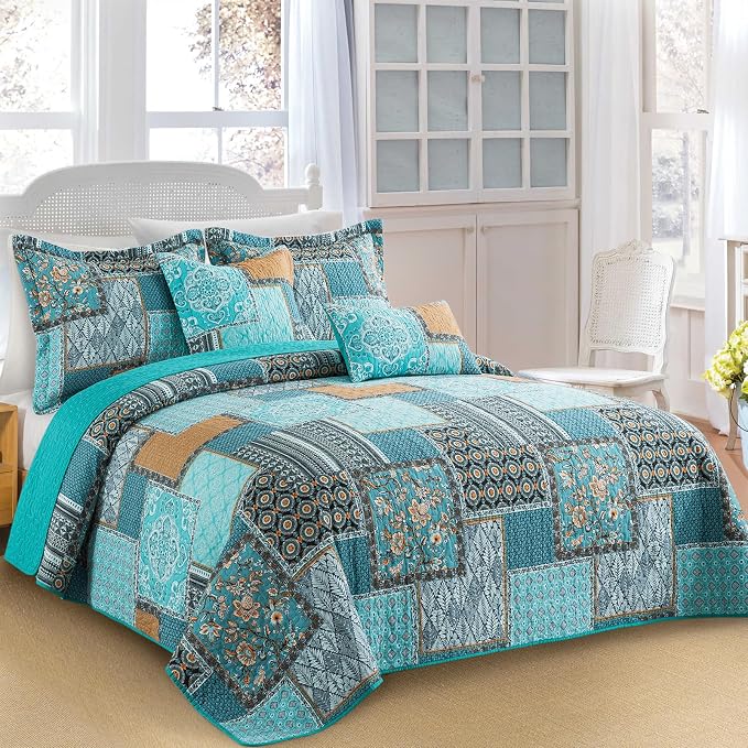 VAPUTAR Cotton Quilt Queen Size Bedding Set - Image 8