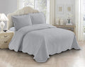 Fancy Linen 3pc Embossed Coverlet Bedspread Set Oversized Bed Cover Solid by Fancy+Linen