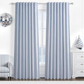 Dusty Blue Blackout Nursery Curtains 84 Inch Length by QJMYDECO