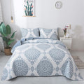 3-Piece Quilt Set Quilted Bedspread Lightweight Coverlet Set Floral Printed by Travan