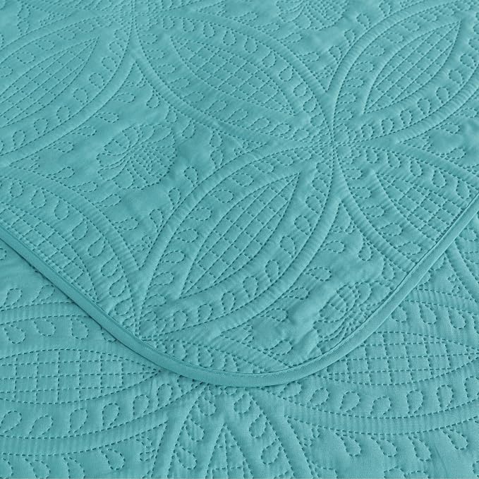 Chezmoi Collection Austin 3-piece Oversized Bedspread Coverlet Set | Oversized - Image 7