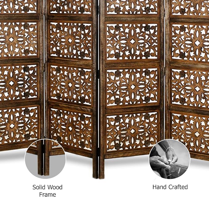 COTTON CRAFT Room Divider Wood Screen - Image 7