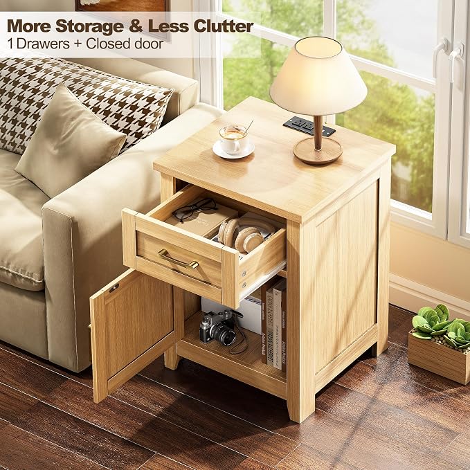 Decofy Farmhouse Nightstand - Image 3