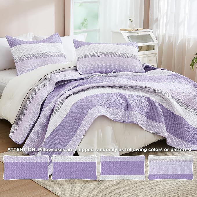 King Size Quilt Set Lavender - Image 4