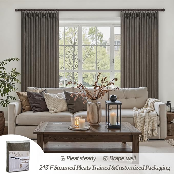 Pinch Pleated Extra Long 102 Inches Curtains - Image 6