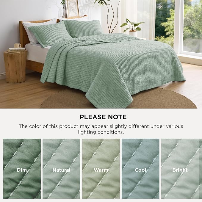 Bedsure Twin Quilt, Lightweight Soft Striped Comforter Bedding Set, All-Season - Image 8