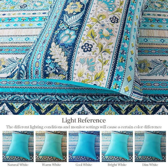 VAPUTAR 100% Cotton Face Quilt King Size, Exquisite King Quilt Bedding Set | - Image 5