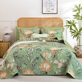 Dintszyayue Quilt King Size Green, Soft Microfiber Lightweight Farmhouse Bed by Dintszyayue
