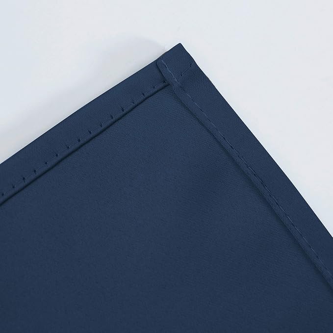 Blackout Curtains 66 x 84 inch/Navy Blue Curtains Set of 2 Panels/Thermal - Image 8