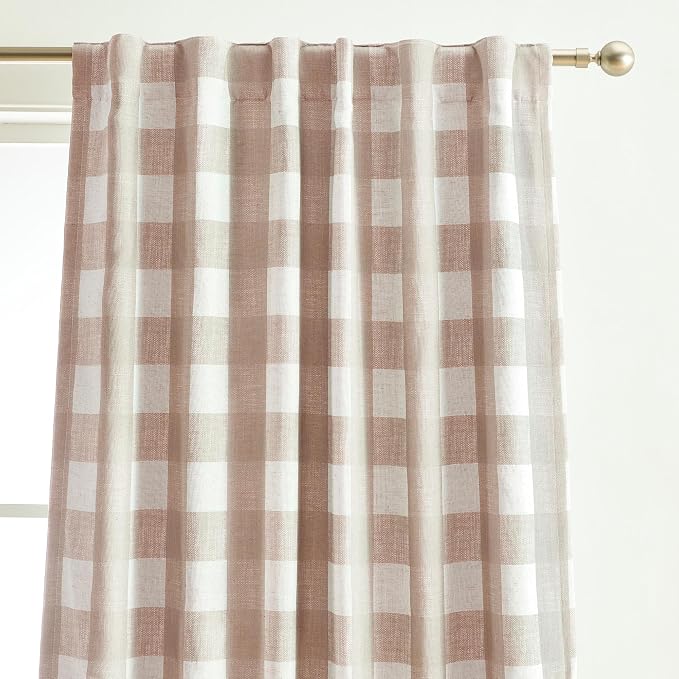 Grainger Rod Pocket Back Tab Window Curtain Panel, Linen - Image 2