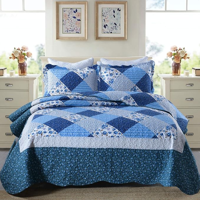 Bedspread Quilt Sets 3-Piece Lightweight Coverlet Set by Travan