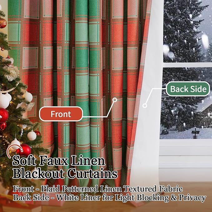 Plaid Curtains Gingham Patterned - Image 5