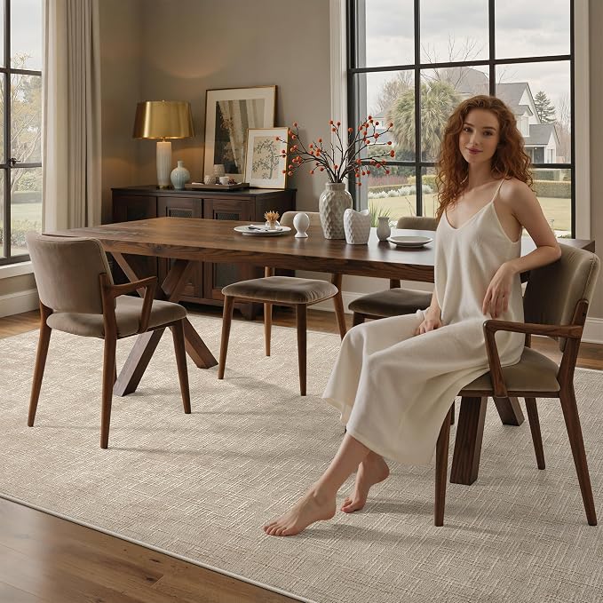 6x9 Area Rugs, High Low Pile Washable Rugs - Image 4
