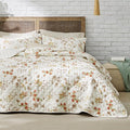 Bedsure Fall Quilts Queen Size, Reversible Botanical Floral Comforter Beige | by Unknown