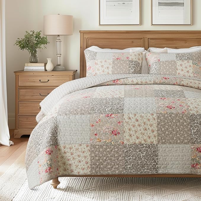 SLPR - Walk in the Cotswolds Patchwork Cotton Quilt Set, King by SLPR