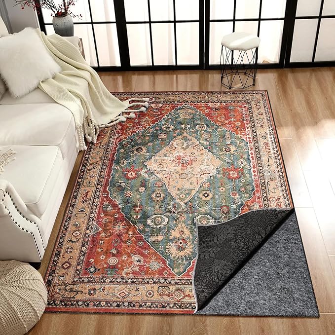 Waterproof Rug Pad, 2x6 Ft Under Area Rug Carpet Pad, Non Slip Rug Pads for All Floors and Hardwood Floors Finishes, Keep Carpets in Place Soft and Prevent Rug from Wrinkling or Buckling