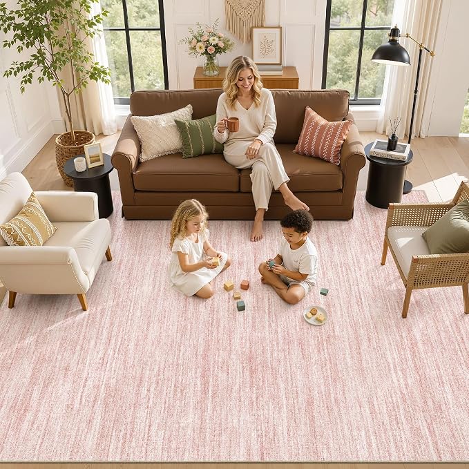 Nakagishi 10X12 Area Rugs Living Room: Washable Large Vintage Rug Neutral - Image 8