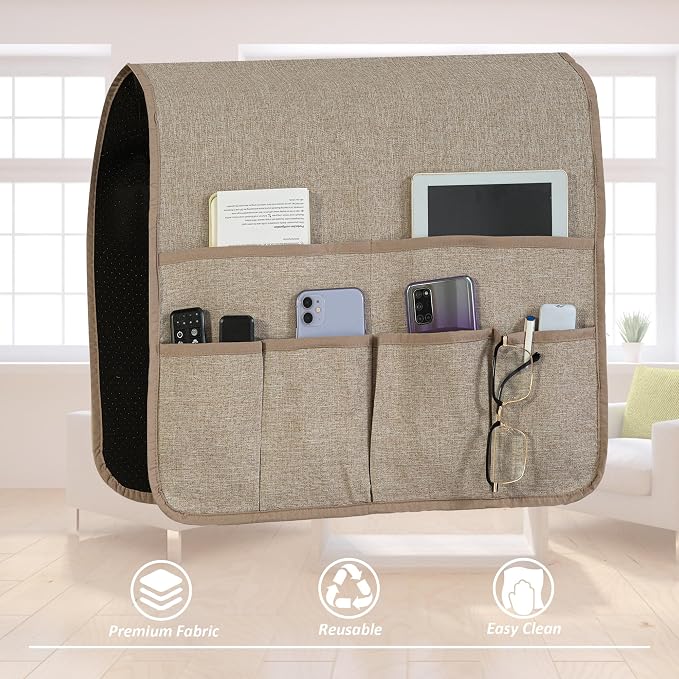 Armchair Caddy for Couch Linen Remote Control Holder - Image 3