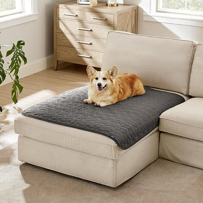 Bedsure 100% Waterproof Couch Cover for Dogs Washable - Non Slip Waterproof Dog Blanket for Couch Sofa, Lightweight Furniture Protector Durable for Pet Puppy with Non-Slip Bottom, Dark Grey, 40x50IN