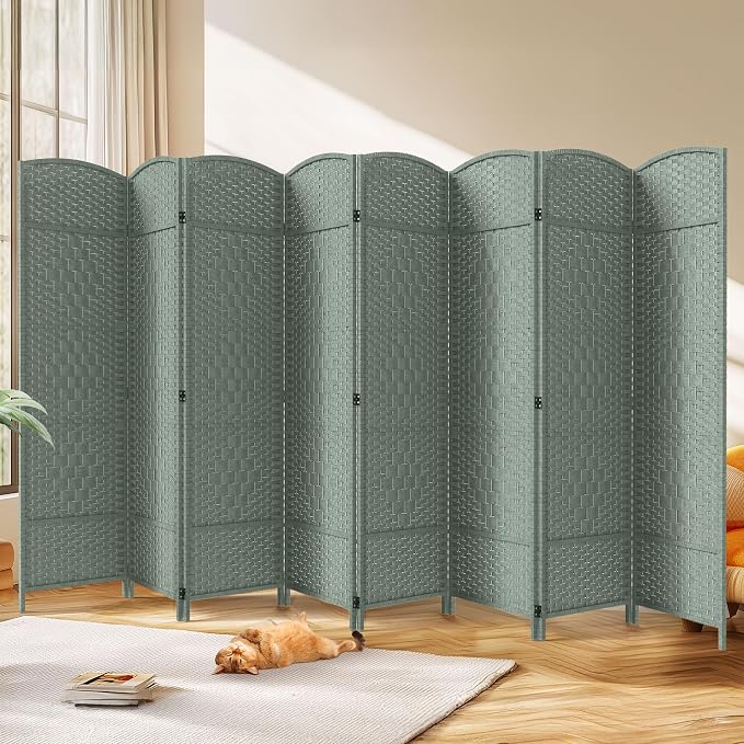 8 Panel Room Divider, Privacy Screen & Room Separation, Extra Wide | Paper by Jostyle
