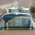 Twin Quilt Set - Washed Quilted Patchwork Comforter Coverlet, Lightweight by TEXSTEAD