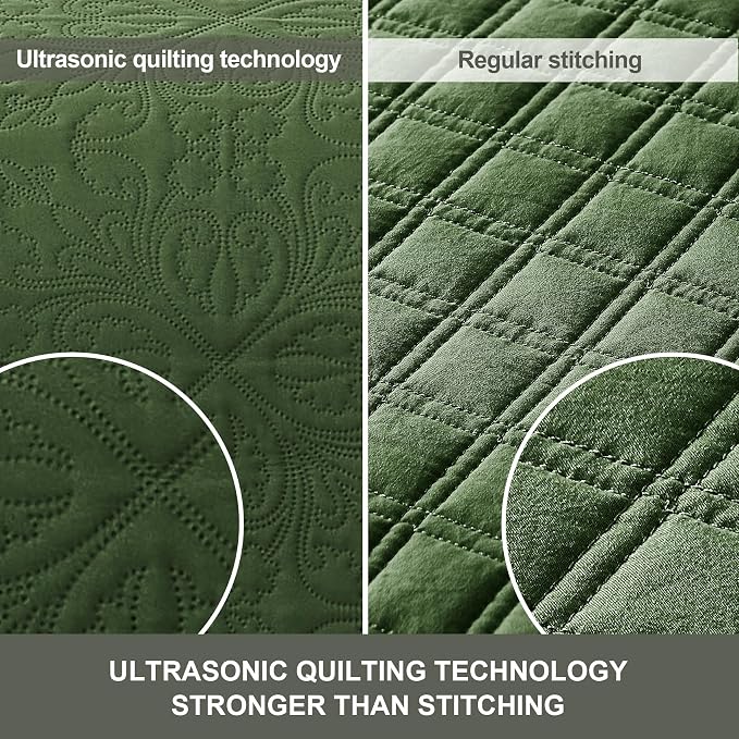Hansleep Olive Green Quilt King Size - Image 4
