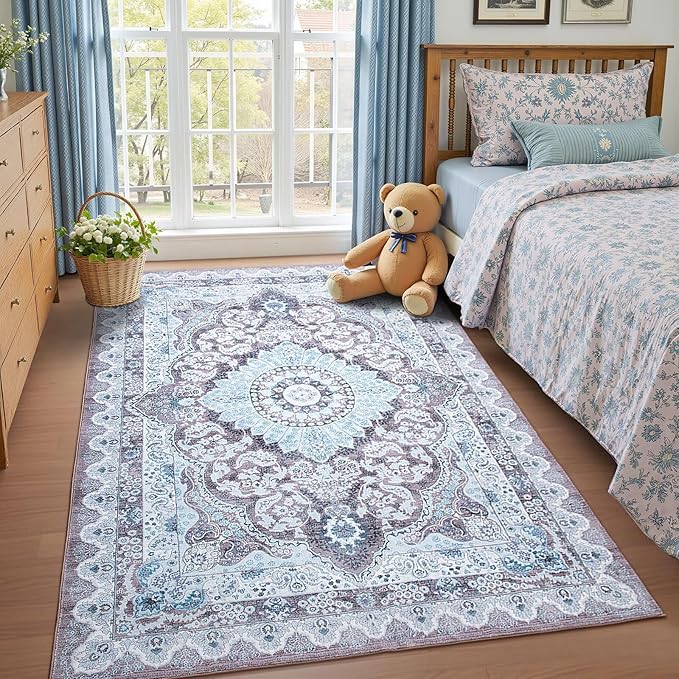 Macgace Washable Vintage Small Area Rug by Macgace