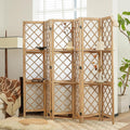 Japanese Room Divider with Shelves, Shoji Screen Diamond Lattice Design by Jostyle