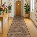 Boho Washable 2x8 Long Rugs for Hallway, Non Skid Front Door Runner Indoor by HazoHaus