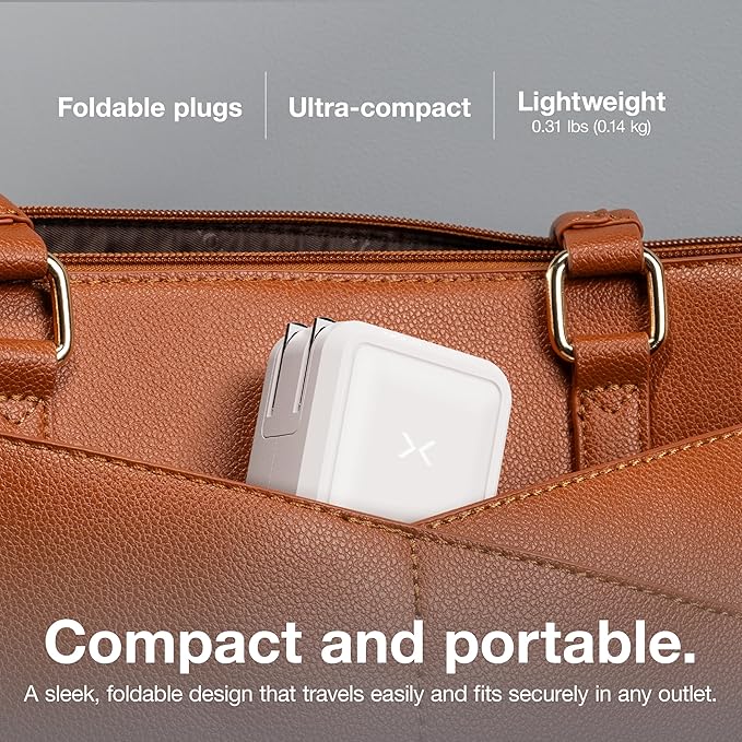 NOCO XGrid X65: 65W USB-C Charger – Dual Port GaN Power Adapter with PD 3.0, QC 4.0+, and PPS – Fast Charging with Smart Power Distribution – Foldable Wall Plug, UL Listed
