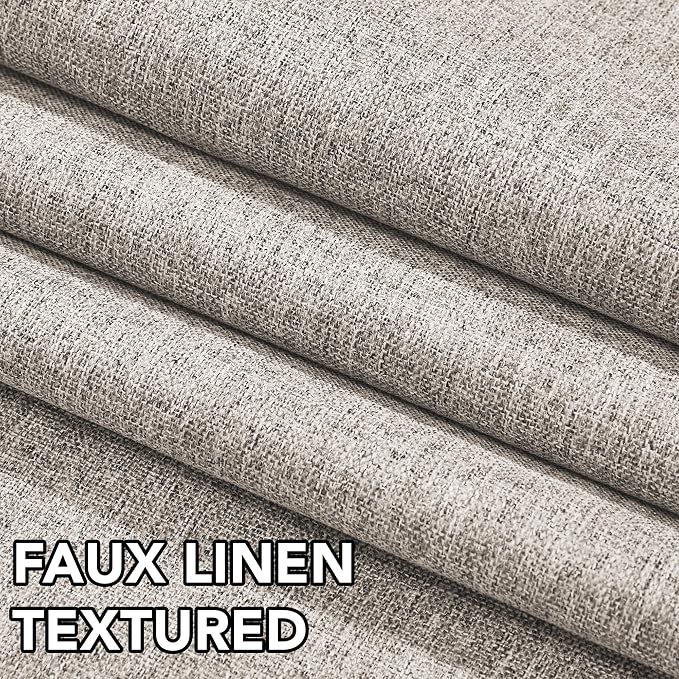 Deconovo Faux Linen 100% Blackout Curtains - Image 7