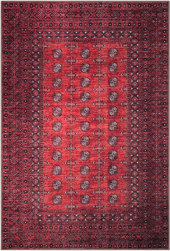 Keen Home Design 3x5 Rug - Machine Washable Entry Rug with Non-Slip Backing, Ideal for Enteryway, Kitchen, Bathroom, Laundry Room - Vintage, Easy Clean, Durable, Low Pile Rug - (3' x 5')