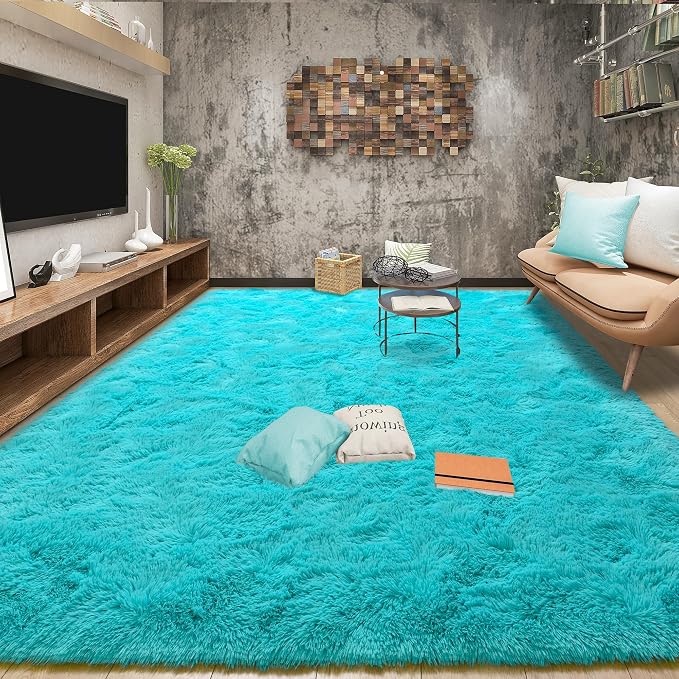 Fluffy Large Rugs for Living Room, Shag Area Rug 6x9 Soft Carpet for Bedroom by Tepook
