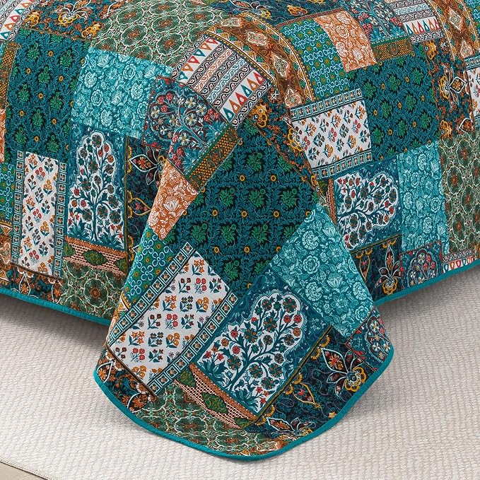 BEDIFANY 100% Cotton Cover King Size Quilt Set, Bedspread King Coverlet | Soft - Image 3