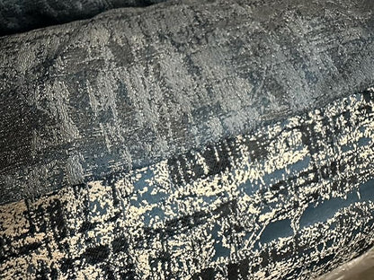 OctoRose 3 Side Zipper Upholstery Thick Linen Tweed Blue, Full Size Futon Cover Sofa DayBed Mattress Slipcover (Tweed-Blue, Full Size)