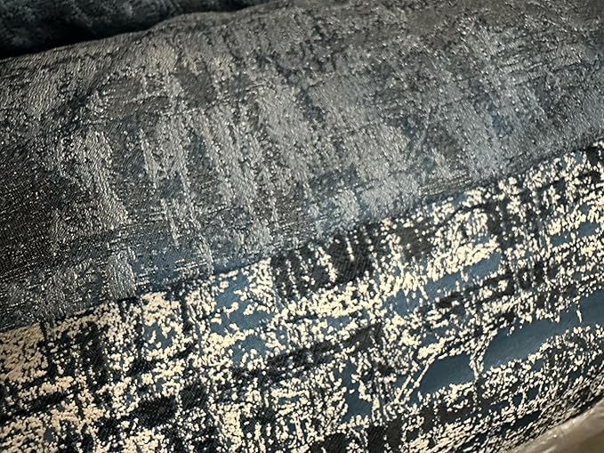 OctoRose 3 Side Zipper Upholstery Thick Linen Tweed Blue, Twin Size Futon Cover Sofa DayBed Mattress Slipcover (Tweed-Blue, Twin Size)