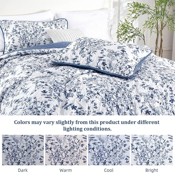 WONGS BEDDING Full Quilt Bedding Set, Polyester Coverlet, Breathable All-Season - Image 6