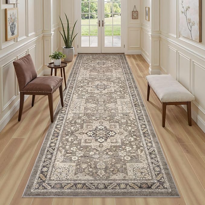 cotiled 3x8 Hallway Runner Rug for Entryway, Non-Slip Vintage, and Laundry Room - Image 5