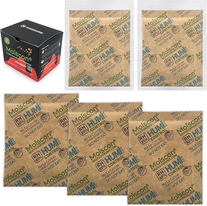 Wisesorb 85% RH 15 Pack 8 Gram Two-Way Humidity Control Packs for Wooden Musical Instruments, Size 8 Moisture Control Packets for Bagpipe Reeds, Saxophone Reeds Individually Wrapped