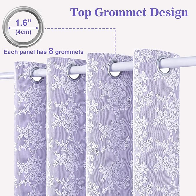 Yinhua Purple Blackout Curtains - Image 5