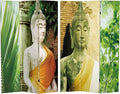 Red Lantern 6 ft. Tall Draped Buddha Double Sided Room Divider 3 Panel by RedLantern