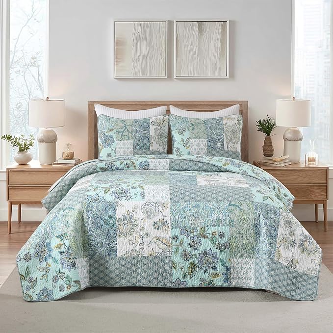 Etwel 100% Cotton Patchwork King Size Quilt Set by Unknown