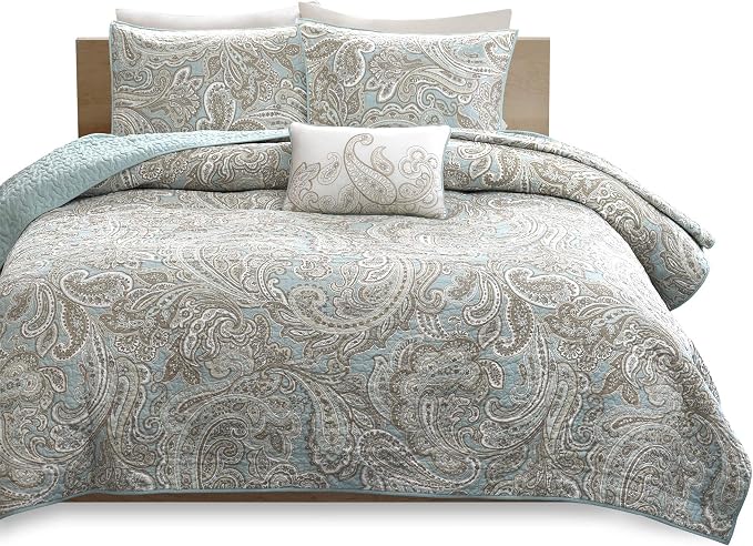Madison Park Pure Ronan 100% Cotton Quilt Set - Image 8