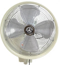 HydroMist Oscillating Wall Mounted Outdoor-Rated Fan, 3-Speed Cord Control, Hard Resin Fan Blade with Mounting Bracket and Black Vinyl Cover Included, Very Quiet Running, 18”, Off-White