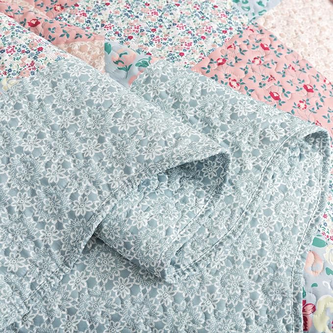 Etwel Lightweight Patchwork King Size Quilt Set - Image 8